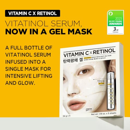 Primera PRMR Vitatinol Serum Gel Mask Overnight Melting Masks, for Collagen Synthesis with Vitamin C & Retinol,