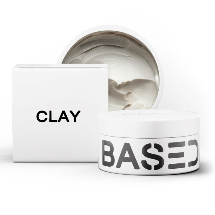 BASED Hair Clay for Men, Premium Hair Clay with Strong Hold, Texturizing Finish, & Low Shine, Hair Styling for Medium,