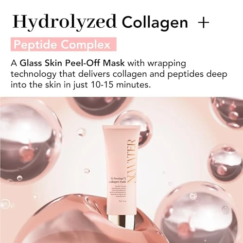 NOWATER Collagen Peel Off Face Mask for Glass Skin, Korean Skincare