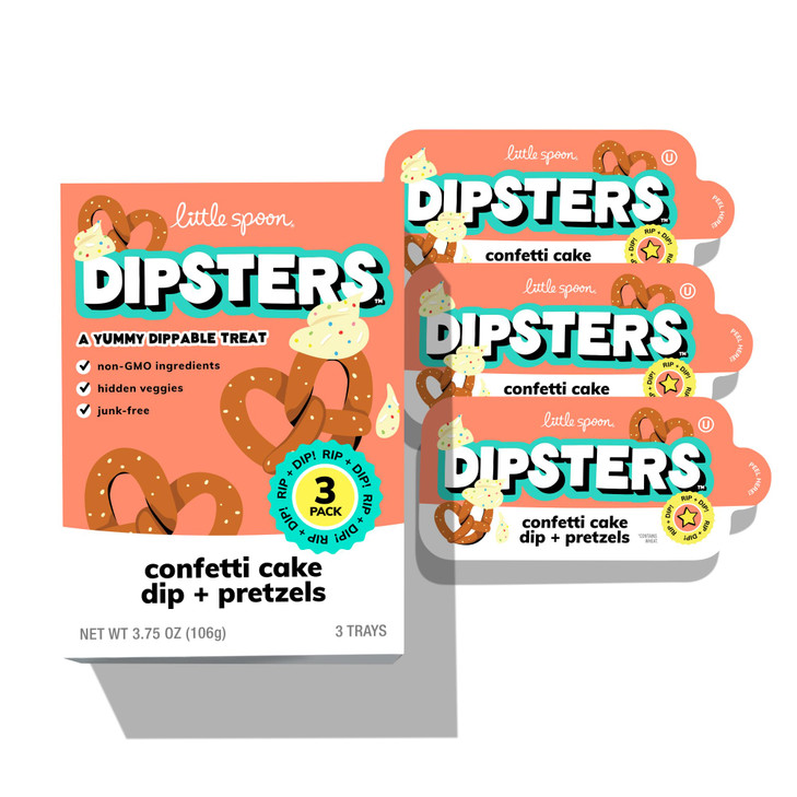 Little Spoon Confetti Cake Dip + Pretzels Dipsters, Total of 12 Trays