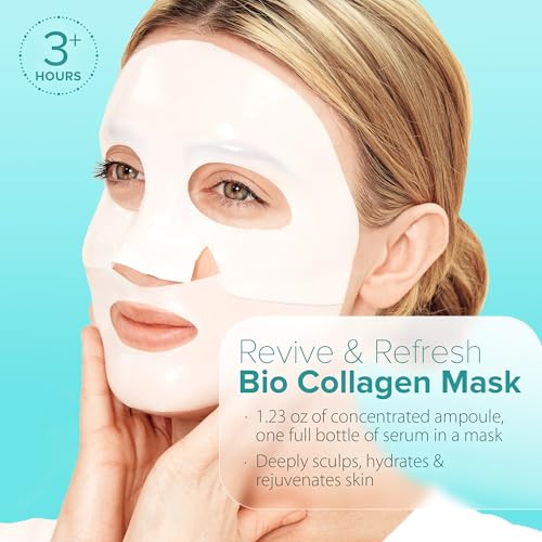 Ebanel Bio Collagen Face Mask, Hydrating Overnight Korean Face Sheet Masks