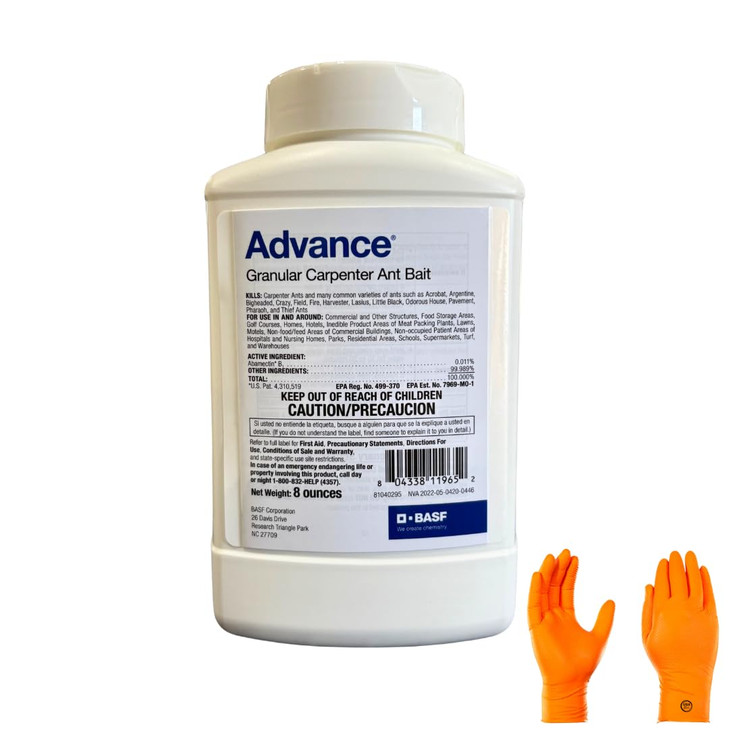 Advance Carpenter Ant Bait 8oz Targeted Ant Control for Indoor & Outdoor Use Premium USA Supply Gloves for Safe