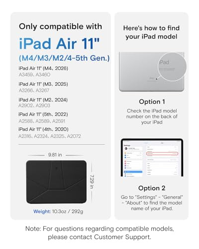 MOFT Dynamic Folio Case for iPad Air 11 M4/M3/M2 & 10.9 Inch 5th 4th Gen