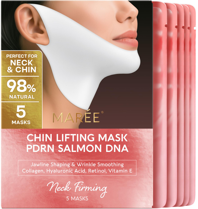 MAREE V Line Lifting Mask with PDRN Salmon DNA Deep Collagen Face Mask for Women Jawline Shaper Facial Masks with