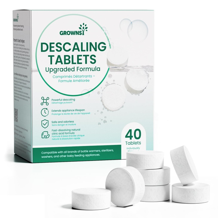 GROWNSY Bottle Sterilizer & Warmer Descaling Tablets Deep Limescale Removal