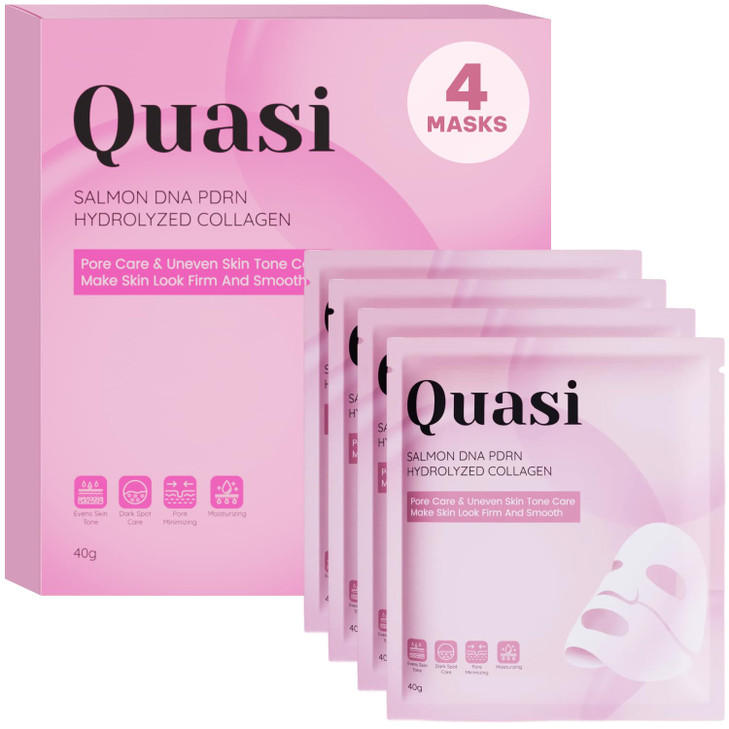 Quasi Salmon PDRN Collagen Mask Korean Skin care Gel Face Mask for Hydration, Firming & Smoothing Skincare, Collagen