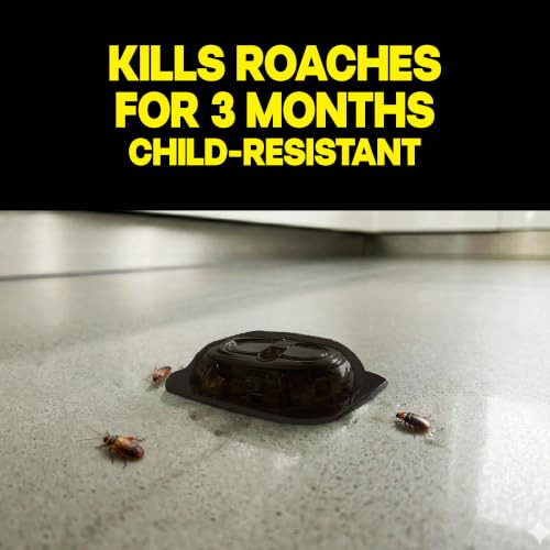 Raid Large Roach Baits, Child Resistant, For Indoor Use, Kills Roaches for 3 Months, 4 Count