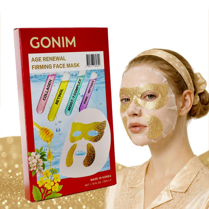 GONIM Korean Collagen Face Mask with PDRN, Anti Aging Firming Facial Mask