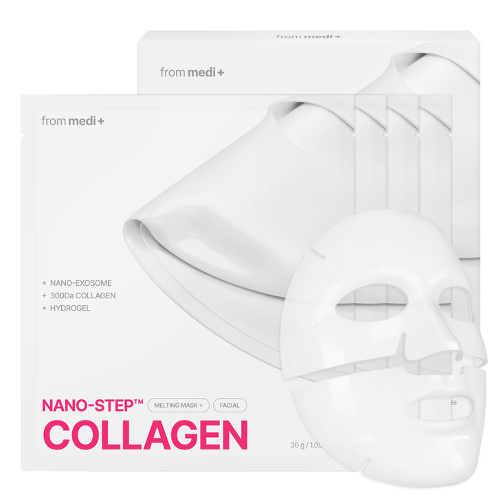 from medi+ Nano Step Collagen Melting Mask, Hydrating Overnight Hydrogel Mask, Glass Skin, Skin Firming & Radiance