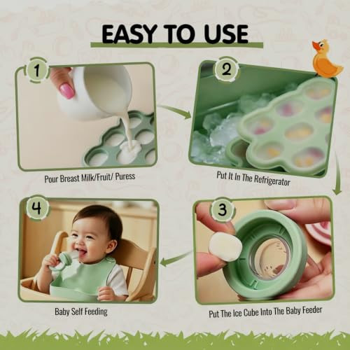 JVEOO 19 Pcs Silicone Baby Feeding Set Eating Essentials for Newborn