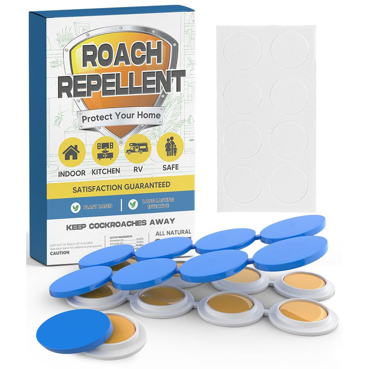 UDyoude Roach Repellent Indoor, Helps Keep Cockroaches Away from Sink/Cabinets/Appliances/Storage Areas, Pet Safe