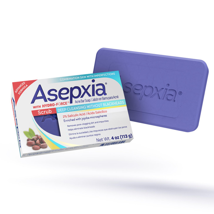 Asepxia Acne Treatment Scrub Cleansing Bar Soap, 4 Oz, 1-Pack