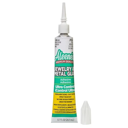 Aleene's 21709 Jewelry & Metal Glue, 0.7 oz - Instant Adhesive, Permanent Bond, Waterproof, Dries Clear, Ideal for