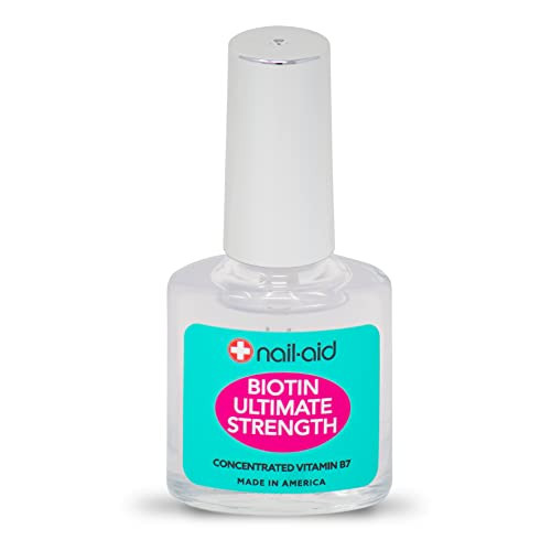 Nail-Aid Biotin Ultimate Strength Nail Strengthener  Vitamin B7 Treatment for Weak, Thin & Peeling Nails  Helps Grow