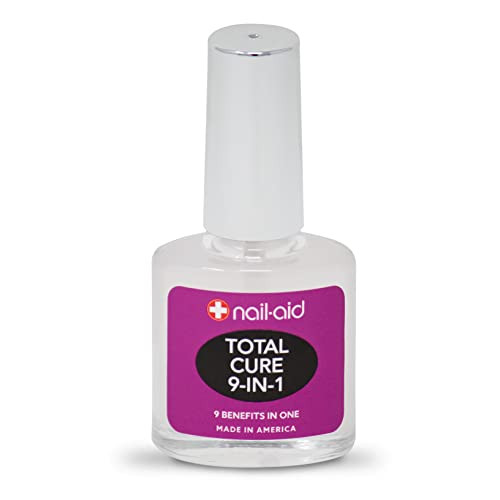 Nail-Aid Total Cure 9-in-1 Nail Strengthener  Growth Treatment, Hardener, Base Coat & Top Coat in One  Intensive
