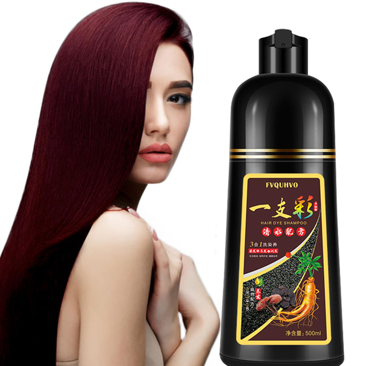 GURKOOYD Red Hair Dye Shampoo 3 in 1 - Instant Hair Color Shampoo, Red Hair Shampoo & Dye, Long Lasting, 16.9 Fl Oz