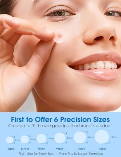 DR. Zitacne Face Hydrocolloid Pimple Patches 560ct 6 Sizes Tea Tree Infused