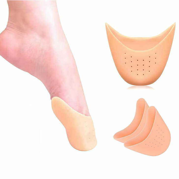 2pcs(1pair) Soft Silicone Gel Pointe Ballet Dance Shoe Toe Pads Toe Protector with Breathable Hole One Size Instant