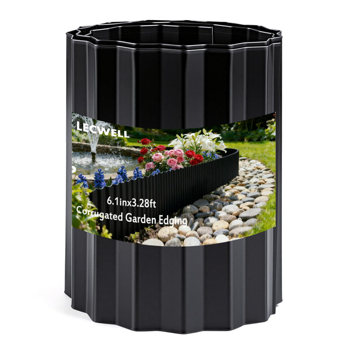 Corrugated Garden Edging,Metal Garden Edging,6.1in 3.28ft Landscape Edging,Landscape Edging Border for