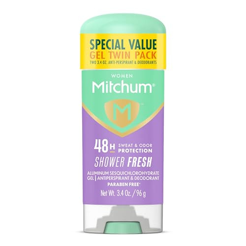 Mitchum Women's Antiperspirant Deodorant Gel, Shower Fresh, 2 pack