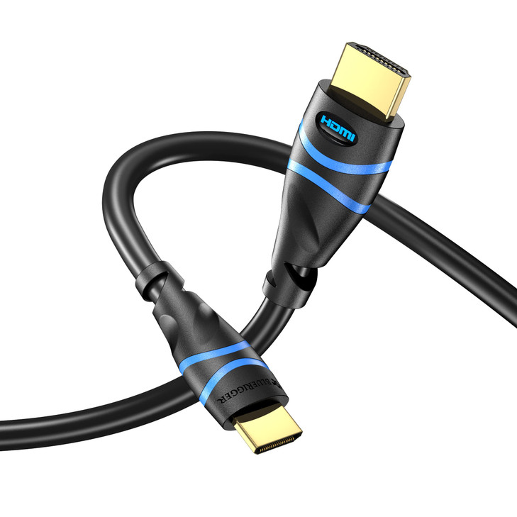 BlueRigger Mini HDMI to HDMI Cable (10FT, 4K 60Hz HDR, Bidirectional High Speed HDMI 2.0 Cord, Ethernet, Audio Return)