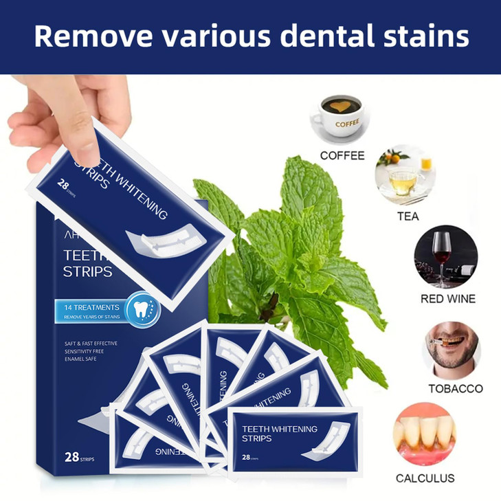 CozyTimes Teeth Whitening Strips,Enamel Safe,Sensitive Teeth,14 Treatments