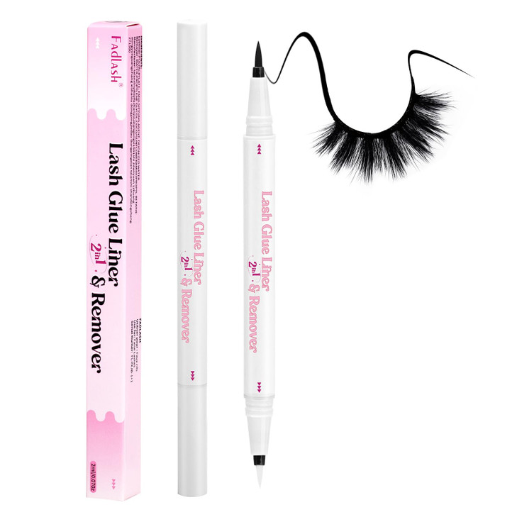 FADLASH 2-in-1 Lash Glue Liner and Remover Lash-Enhancing Eyelash Adhesive Eyeliner Waterproof Makeup Eyeliner Instead