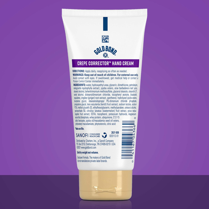 Gold Bond Age Renew Crepe Corrector Hand Cream, Crepey Skin Cream, 3 oz