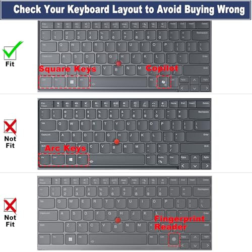 Keyboard Cover for 2026-2024 Lenovo Thinkpad L14 P14s T14 T14s Gen 6/Gen 5, Thinkpad E14 Gen 7 14 Inch Laptop,