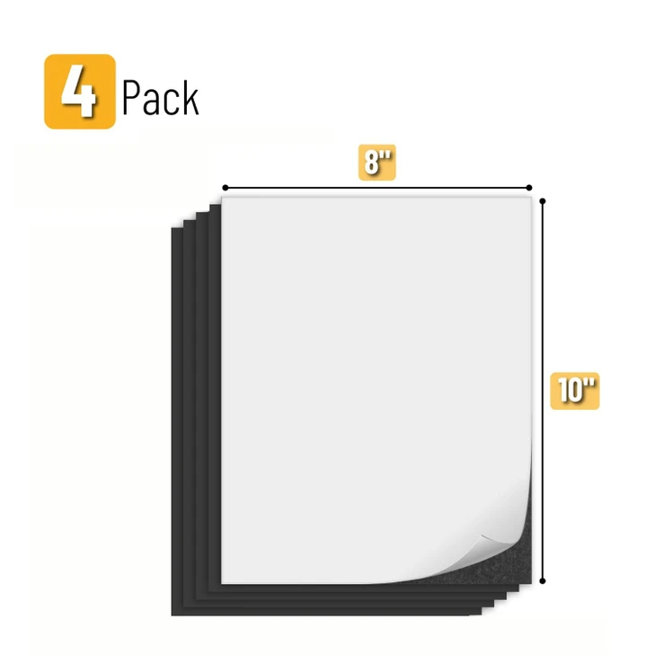 Mr. Pen- Adhesive Magnetic Sheets, 8" x 10", 4 Pack, Cuttable Magnets Flexible Magnet Sheets with Adhesive for Crafts