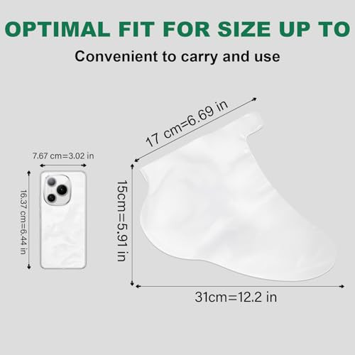 300PCS Disposable Foot Covers for Feet Moisturizer Socks - Plastic Foot Covers Extra Large Size for Pedicure,