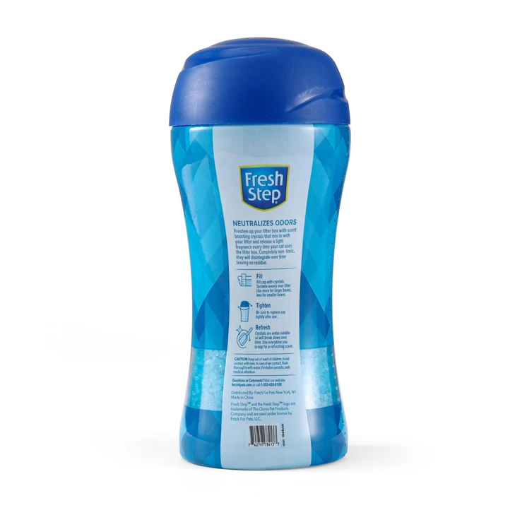 Fresh Step Cat Litter Crystals Deodorizer, Non Toxic Odor Neutralizing Crystals for Litter Boxes that Help Control