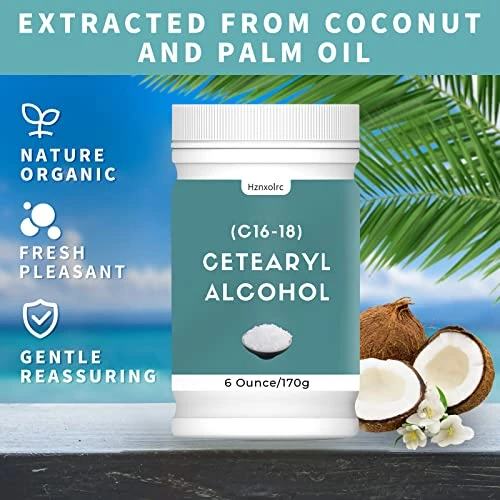 6oz Cetearyl Alcohol for Lotions Making, Cosmetic Grade, 100% Pure