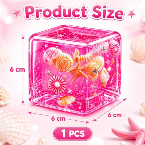 BHVXGA Ocean Squishy, Seashell Squishy Square Shape with Ribbed Texture and Slow-Return Feel, Squishy Seashell for