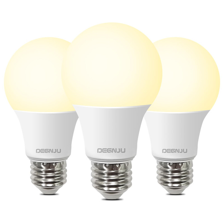 DEGNJU A19 LED Light Bulbs, 60 Watt Equivalent LED Bulbs, Soft White 2700K, 800 Lumens, E26 Standard Base,