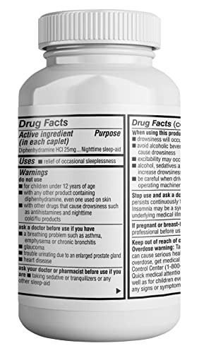 HEALTH LFE HealthLife® Sleep Aid (Diphenhydramine HCl Caplets, 25 mg Blue) 300 Count