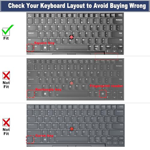 Keyboard Cover for Lenovo Thinkpad x1 Carbon Gen 11/10 14", ThinkPad T14 T14s L14 P14s Gen 4/Gen 3, ThinkPad X1 Yoga