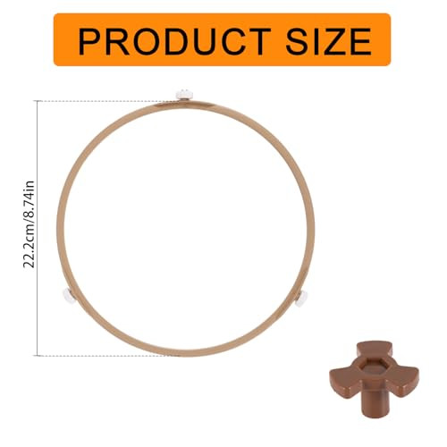 Microwave Turntable Ring, OD 8.74in Rubber Microwave Oven Tray Roller Ring Spinner 0.59in Roller with Rotating Core