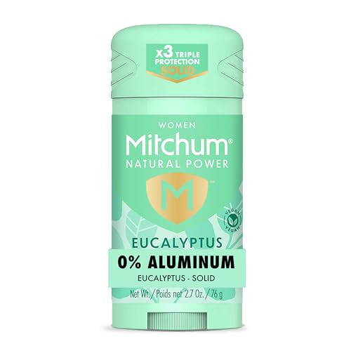 Mitchum Womens Natural Power Deodorant Solid, Eucalyptus, 2.7 oz