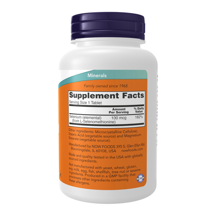 NOW Foods Supplements, Selenium (L-Selenomethionine) 100 mcg, Essential Mineral*, 250 Tablets