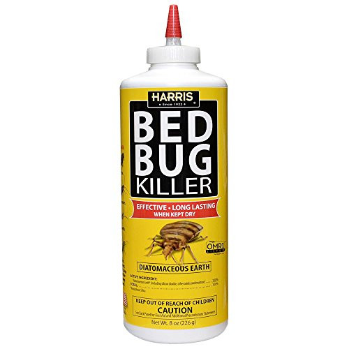Harris HDE-8 Bed Bug Powder Diatomaceous Earth, 8oz, Yellow