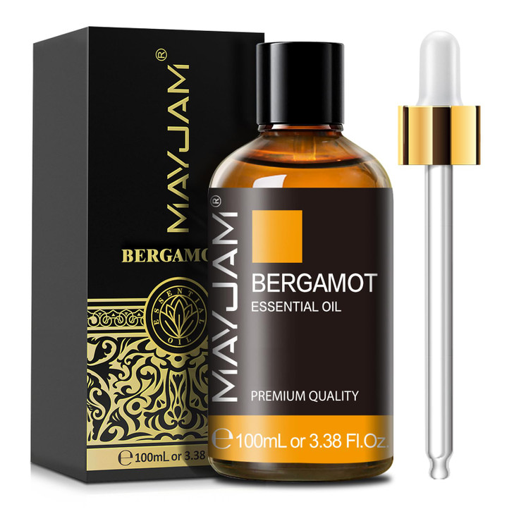 MAYJAM Bergamot Essential Oil for Diffuser Soap Candle Making, 3.38FL.OZ