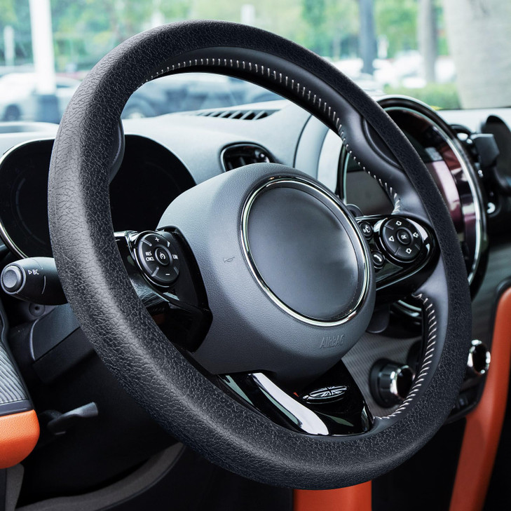 Spurtar Car Steering Wheel Cover for Women Men Car Accessories, Silicone Anti-Slip Thin Steering Wheel Protector,