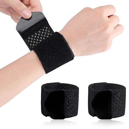 2 Pcs Carpal Tunnel Wrist Brace, Ultra Thin Compression Support Strap, Adjustable Wrist Strap, For Weightlifting,