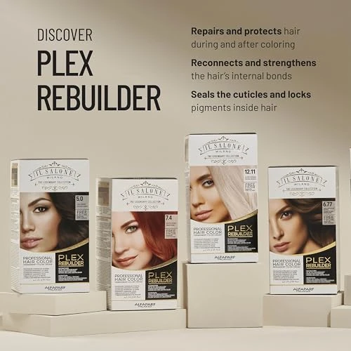 Il Salone Milano Plex Rebuilder Permanent Hair Color Cream - 12.11 Silver Platinum Hair Dye - Professional Salon -