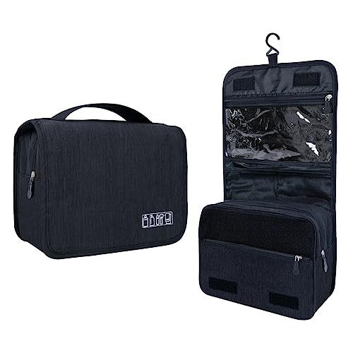 Lcsmaokin Large Capacity Toiletry Bag Travel Bag with Hanging Hook for Men and Women Waterproof Travel Cosmetic Bag