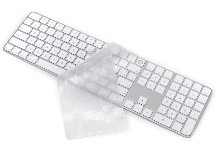 CaseBuy Keyboard Cover for 2024 Apple Magic Keyboard with Touch ID & Numeric Keypad Model A3119 Ultra Thin Clear TPU