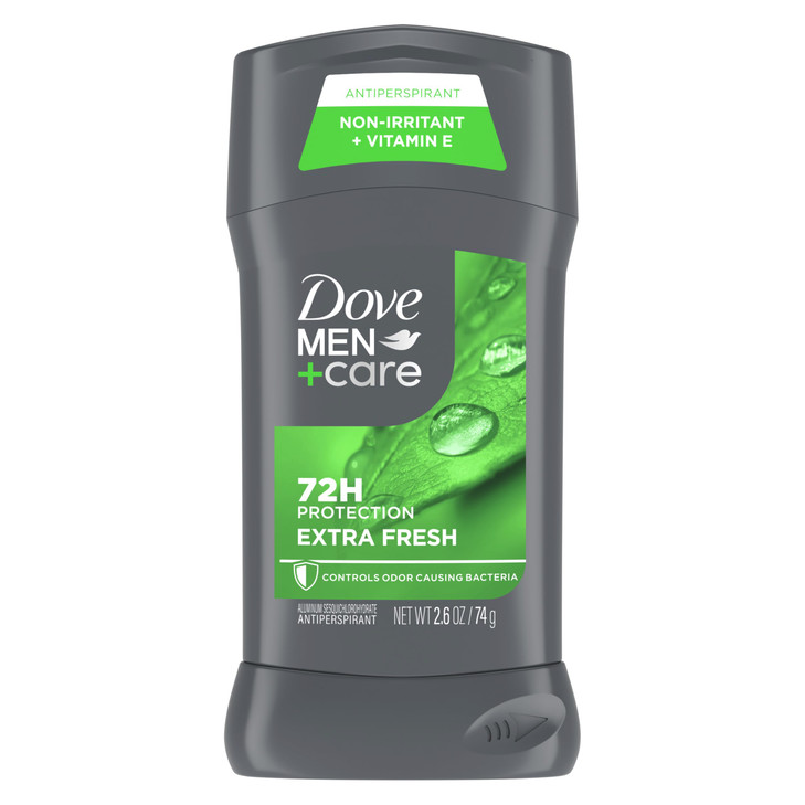 Dove Men+Care Men's Antiperspirant Deodorant Stick Extra Fresh With 72-hour Sweat & Odor Protection with 1/4