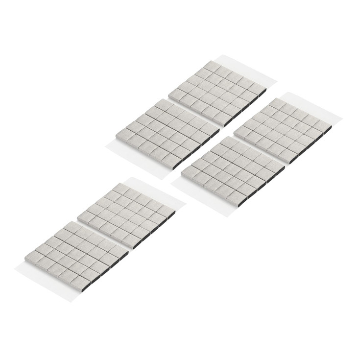 MECCANIXITY 150Pcs Faraday Conductive Fabric Foam Electrode Shielding Fabric Foam 10x10x3mm with Adhesive Backing