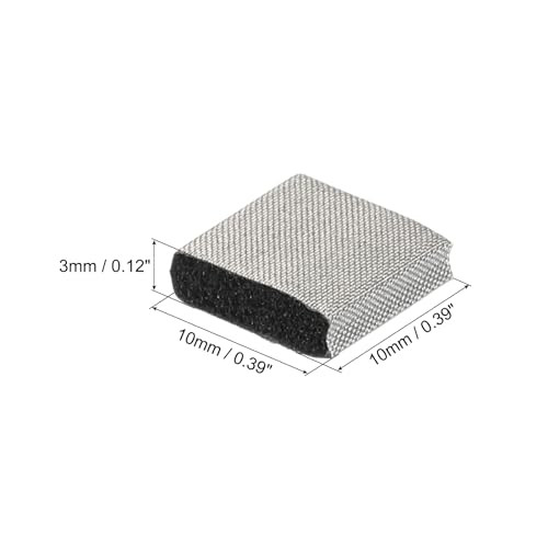 MECCANIXITY 150Pcs Faraday Conductive Fabric Foam Electrode Shielding Fabric Foam 10x10x3mm with Adhesive Backing